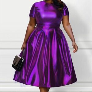Beautiful purple Satin dress size 2x